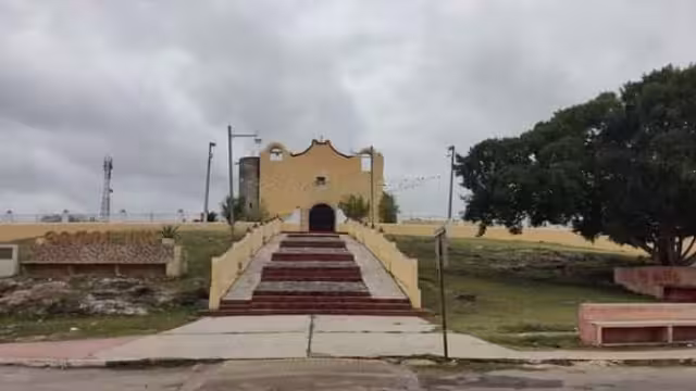 El portón de atrás de la parroquia de Sacalum fue forzado por un amante de lo ajeno