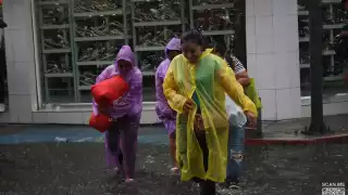 Aspectos de la primera lluvia de junio en Mérida