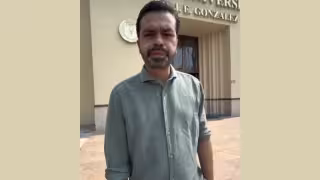 Máynez visita a heridos por colapso del templete en San Pedro Garza