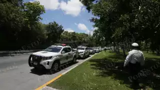 El operativo inició el día de hoy a medio día , en donde ocho patrullas, acompañados por cuatro grúas empezaron su recorrido