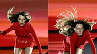 ¿Christian Nodal se burló del accidente de Belinda en pasarela de moda?