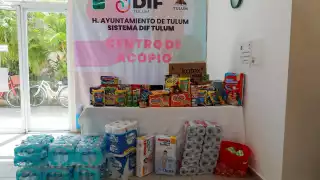 Los artículos se recibieron en las oficinas del DIF de Tulum.