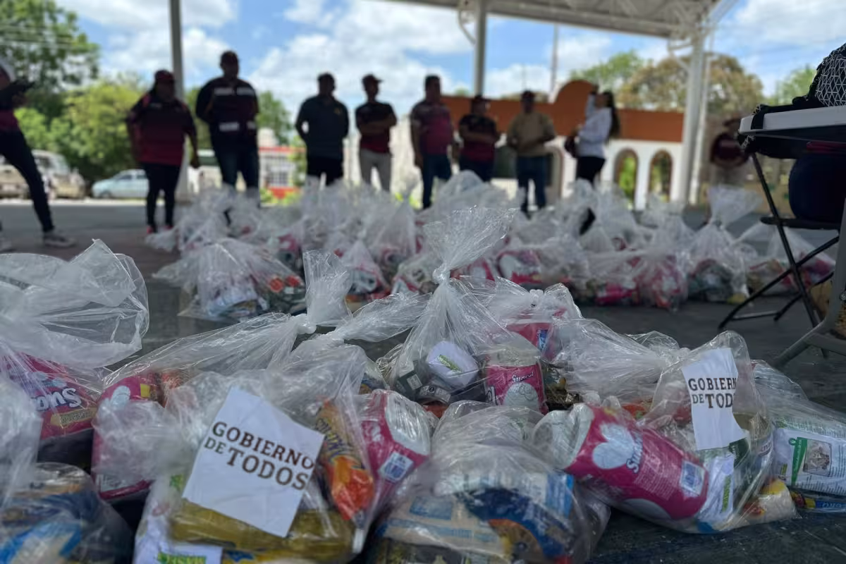 Entregan despensas a familias afectadas por las lluvias en Campeche ...