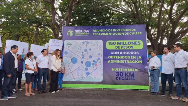 Se invirtieron 150 mdp para repavimentar calles en Mérida