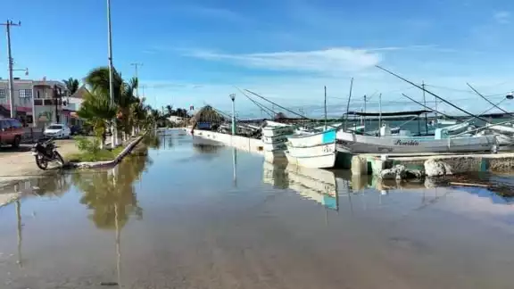 La masa de aire polar que acompaña a este frente ocasionó un notable descenso en la temperatura