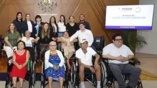 Para María del Socorro, Wilma, Juan Manuel, Romualdo y Eduviges este aparato ortopédico representa gran ayuda para su movilidad.