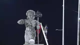 Alcalde de Telchac prefirió una estatua de Chaac antes de reparar las calles, acusan pobladores