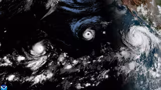 La tripleta de fenómenos meteorológicos se encuentra en el Pacífico.