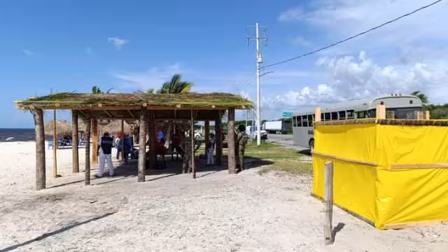 Se instaló un puesto de vigilancia en Sabancuy con elementos de la Guardia Nacional y la Marina.