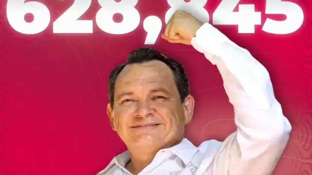 El triunfo de Joaquín Díaz Mena es indiscutible, al alcanzar 628 mil 845 votos