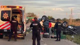 Paramédicos de la SSP atendieron a los tres lesionados