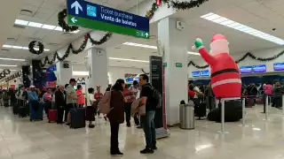 Aeropuerto Internacional de Mérida vive jornada intensa este 25 de diciembre