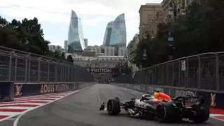 Max en el circuito de Baku