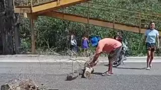 Tensión en Escárcega: bloquean carretera por conflicto de custodia infantil