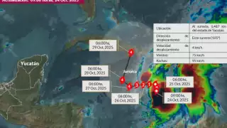 Melissa se aleja de la Península de Yucatán