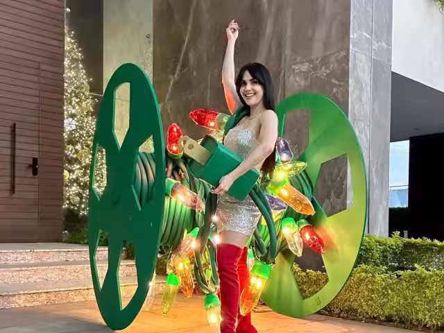 Carolina Rincón sorprendiendo en Navidad