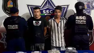 Con sustancias prohibidas detienen a tres hombres en Cancún, dos dijeron servir a un grupo delictivo