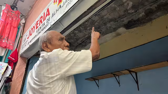 El afectado solicita el apoyo para reparar su local en el Mercado Lucas de Gálvez Mérida