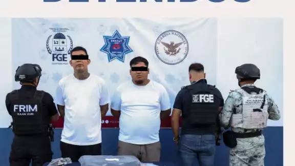 Los detenidos fueron identificaos como Ángel “N”, de 26 años, y Jenrry “N”, de 31