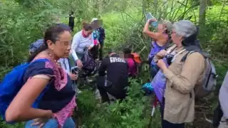 Las turistas fueron trasladadas a la Comandancia Municipal de Abalá