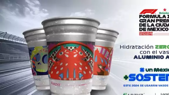Vasos inovadores en el GP de México Vasos inovadores en el GP de México