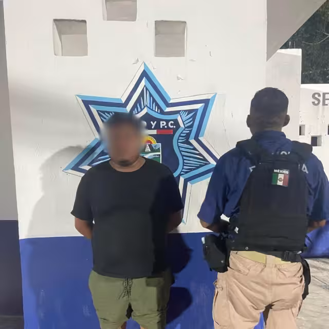 El detenido fue puesto a disposición de la Secretaría de Seguridad Pública y Protección Ciudadana de Tulum