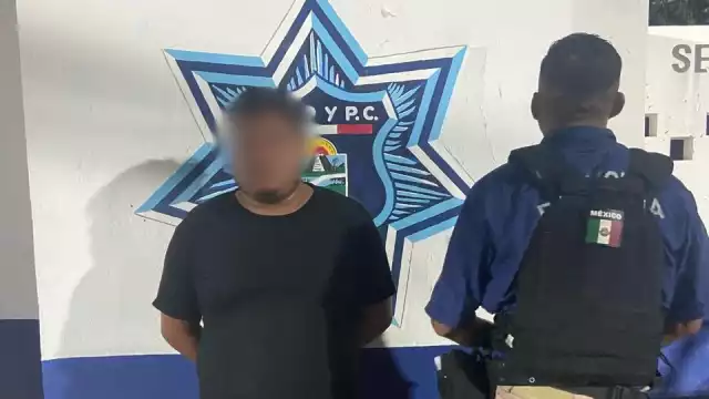 El detenido fue puesto a disposición de la Secretaría de Seguridad Pública y Protección Ciudadana de Tulum