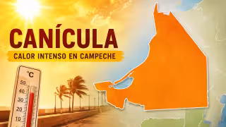 La canícula continúa favoreciendo un ambiente muy caluroso en Campeche, donde las temperaturas podrían alcanzar entre 40 y 45 grados.