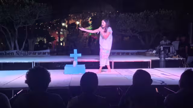 La calzada del parque municipal de la Villa de Pomuch fue sede del evento.