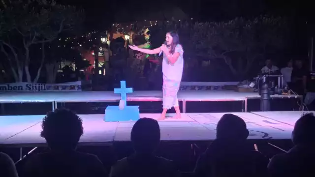 La calzada del parque municipal de la Villa de Pomuch fue sede del evento.