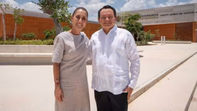 Claudia Sheinbaum agradeció el respaldo del gobernador Joaquín Díaz Mena