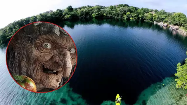 Se dice que en el cenote se ha visto la figura de una mujer flotando en las aguas