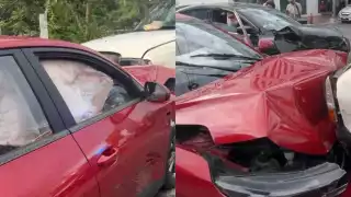 Paramédicos acudieron al lugar para atender a las lesionadas