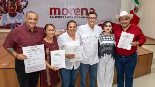 Cuatro alcaldes de Morena en Campeche buscan la reelección para el periodo municipal 2027.