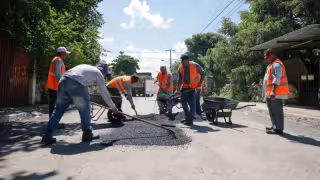 Reparan 18 calles en San Luis Sur Dzununcán, al Sur de Mérida
