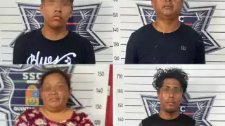 Los detenidos fueron identificados como Flavio "N", José Fernando "N" , Aarón Roberto "N" y Bartola "N"