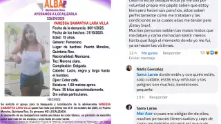 La menor aseguró encontrarse bien por medio de redes sociales
