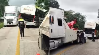 El accidente del autobús no dejó personas lesionadas