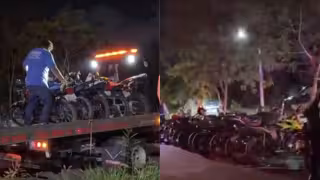 Aseguraron 100 motociclistas durante operativo contra rodadas clandestinas en Cancún