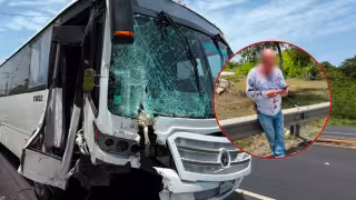 El lesionado fue valorado por paramédicos que los trasladaron a un hospital