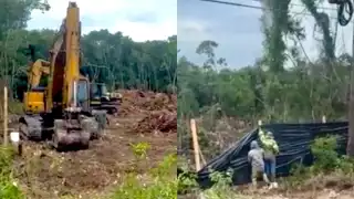 Elementos de la GN se presentan en la escena y solicitaron a los trabajadores detener los trabajos al no enseñar los permisos