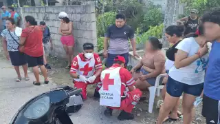 Paramédicos de la Cruz Roja curaron las lesiones de la mujer, la cual no ameritó traslado al hospital