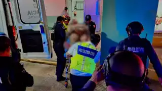 La víctima fue trasladada al hospital debido a la severas lesiones en la cabeza