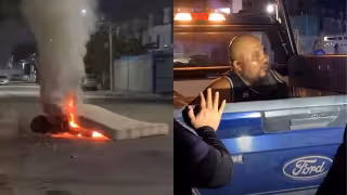 Con la intervención de los policías municipales, el sujeto aceptó salir y se entregó a la autoridad