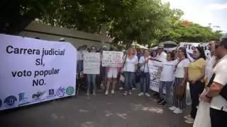 Los empleados del Poder Judicial en Mérida trasladaron su protesta