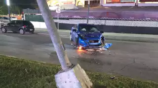 Suspenden a subdirector de la Policía Preventiva de Cancún tras protagonizar accidente