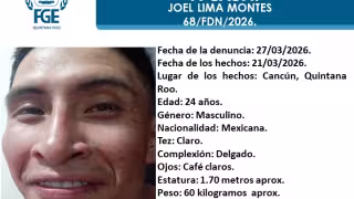 Activan ficha de búsqueda por joven desaparecido en Cancún