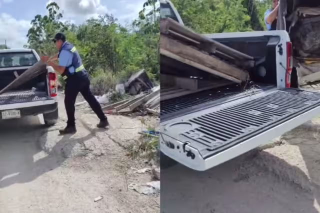 El video fue grabado por un personal de  recolección de basura