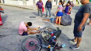Fuerte accidente en la Supermanzana 63 de Cancún deja dos lesionados