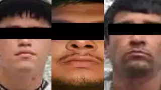 Ángel Yair S.O., de 21 años, Arnulfo E.M., de 34 años y Guillermo N.M.